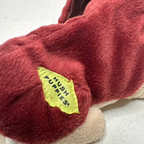 Vintage Applause Hush Puppies Basset Hound Bean Bag Plush Maroon Stuffed Animal - Picture 5 of 7